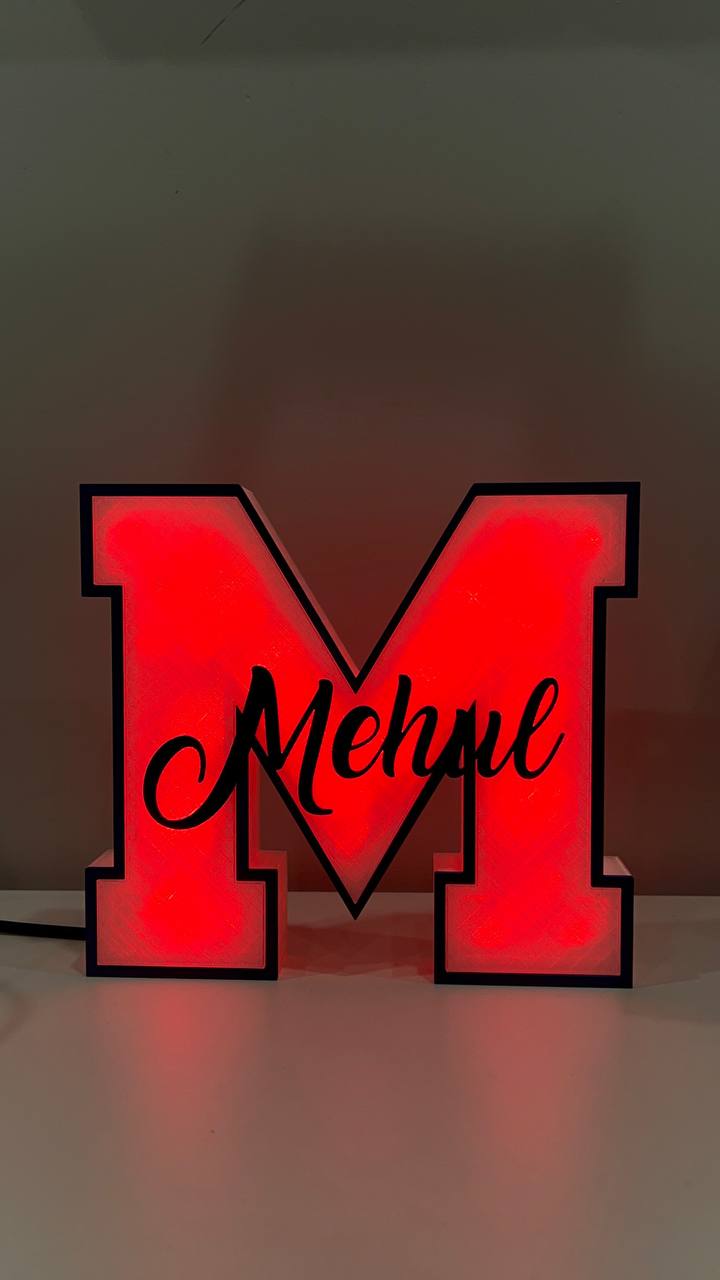 GlowLetter Personalized LED Initial Sign