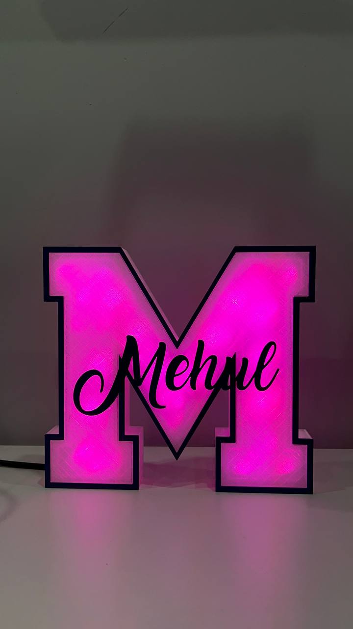 GlowLetter Personalized LED Initial Sign